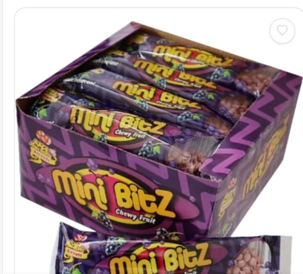 Mini bitz Blackcurrant Pack of 20 Bittersweet Chocolate Bites