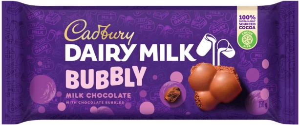 Cadbury Dairy Bubbly Milk Chocolate Slabs