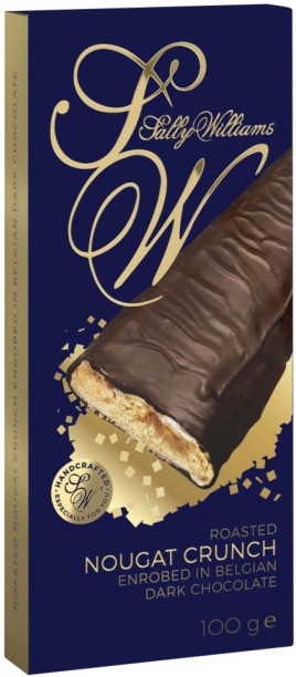 Sally Williams Roasted Nougat Crunch Dark Chocolate Nougat Bars
