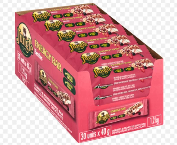 JUNGLE BERRIES ENERGY BAR Fruit and Nuts Chocolate Bars