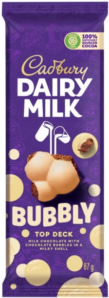 Cadbury Dairy Bubbly Top Deck Milk Chocolate Slabs