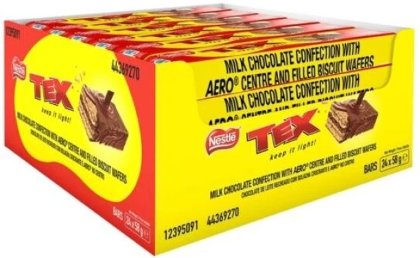 Nestle Tex Mini Tex Chocolates Milk Chocolate Bars