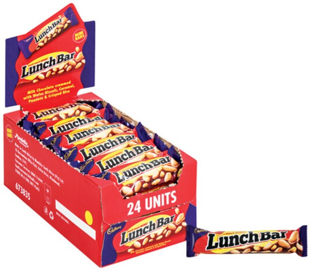 Cadbury Lunch Bar Minis - 24 Pack of 23g Bite-Sized Treats Milk Chocolate Bars