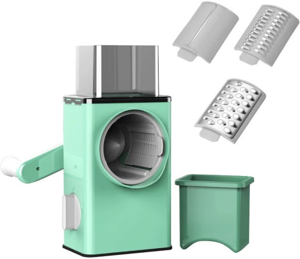 SpSP Hand Vegetable Cutter Upgraded Rotary Grate Mandoline Slicer Fruit Plastic Stainless Steel Grater & Slicer