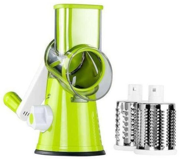 SpSp 3 in 1 4 Pieces Handheld Spiral Rotary Drum Vegetable Slicer Vegetable & Fruit Plastic Stainless Steel Grater & Slicer