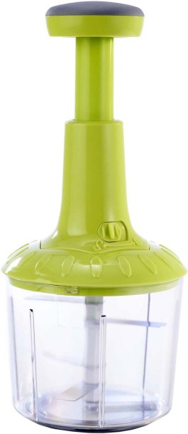 Verimark Twista Press Chopper Vegetable & Fruit Plastic Steel Chopper
