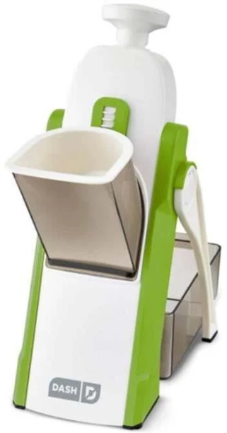 HappyDeals 5 In 1 Safe Slice Artifact Vegetable & Fruit Plastic Stainless Steel Grater & Slicer