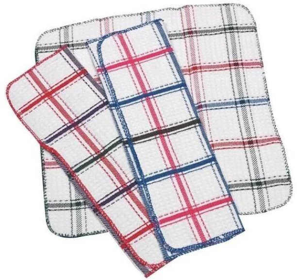 Soft Touch Soft Touch Waffle Dish Cloth Swabs - (Bulk 10 Pack-Heavy Duty) Wet and Dry Cotton Cleaning Cloth