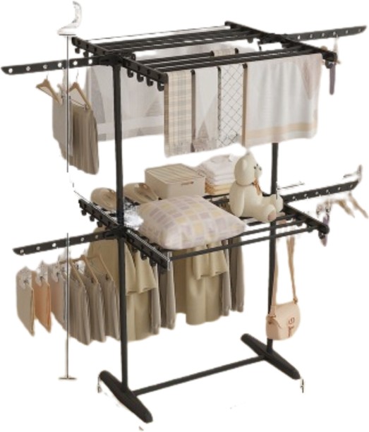Generic Steel Floor Cloth Dryer Stand 8-2273 Fourteen-tier With Twenty-Four Hooks
