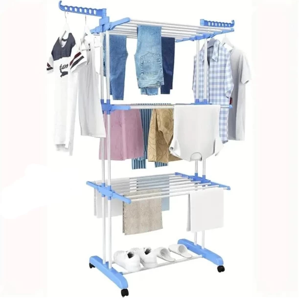 MIMMIE94 Plastic, Steel Floor Cloth Dryer Stand CDR001