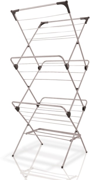 Mellerware Steel Floor Cloth Dryer Stand Expandable Powder Coat White 14m Drying Space "Karoo"