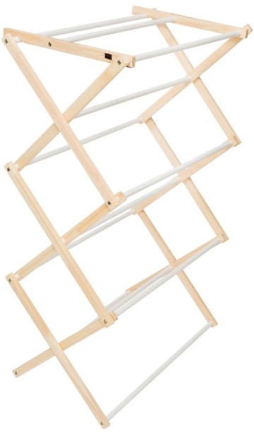 House Of York Wood Floor Cloth Dryer Stand Laundry Drying Clothes Rack