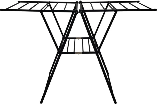 P4D Steel Floor Cloth Dryer Stand Foldable 2-Tier Clothes Drying Rack For Outdoor And Indoor
