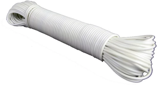 Investify Heavy Duty White PVC Coated Steel Wash Line 15m Plastic, Steel Clothesline