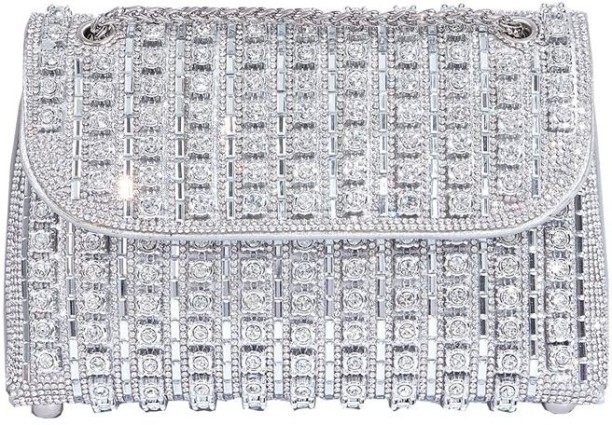 sozo Satin Box  Clutch for  Formal Occasion