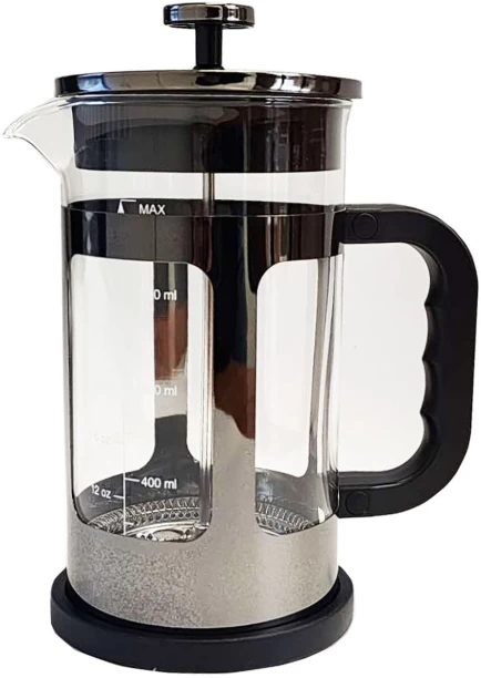 Cart In Mart French Press Coffee Maker-1 Litre-Borosilicate Glass Stainless Steel Brewer 4 Cup Coffee Machine