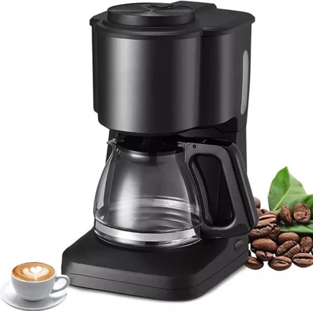 TL Automatic Coffee Maker with Glass Carafe - 650W 4 Cup Coffee Machine