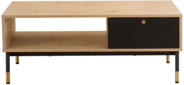 Everfurn Solid Wood Rectangle Coffee Table