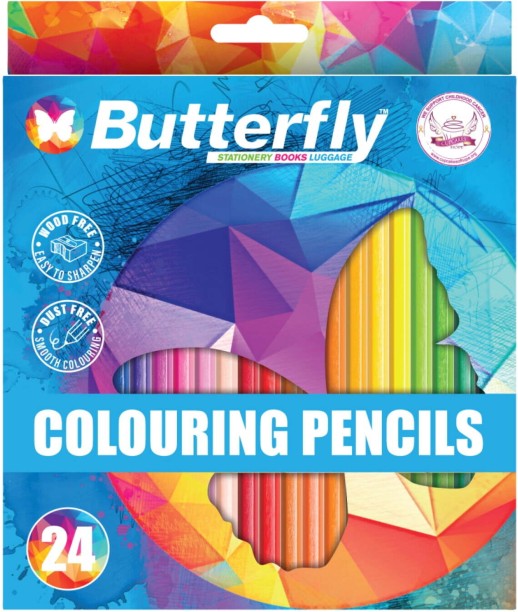 Butterfly NA Hexagonal Shaped Colour Pencil