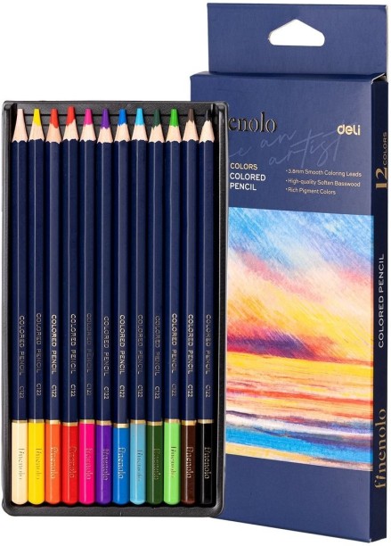 Deli Finenolo Coloured Pencil 12 Colours Art