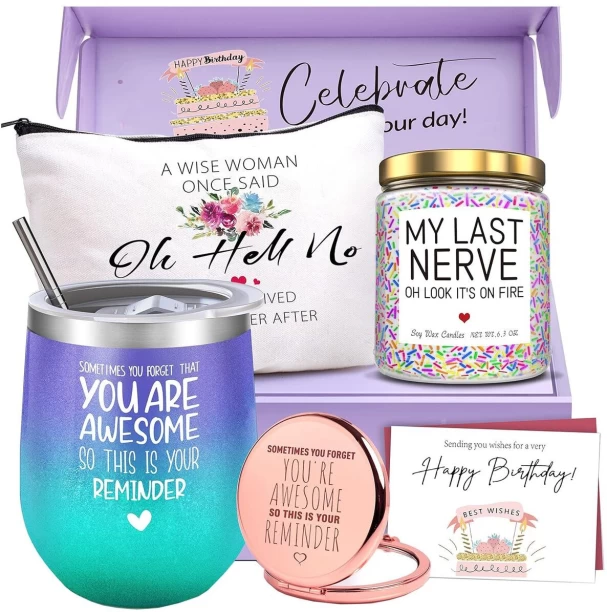 Cart In Mart Unique Happy Birthday Gifts Basket For Women Female Friend Her Coworker Mom Health Care Combo