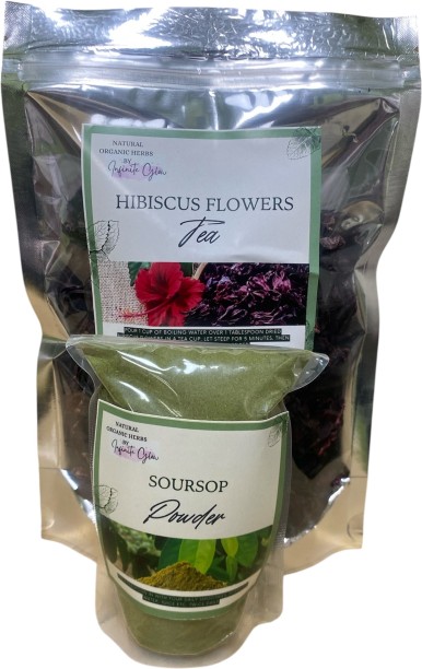 Infinite Glow 100g Hibiscus flowers & 100g sorsop powder Health Care Combo