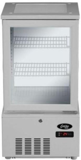 GALILEO Refrigerated glass display cabinet - 56Lt, White - GALILEO 56 L Compact Refrigerator