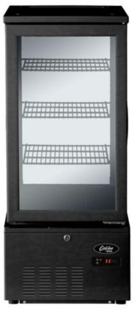 GALILEO Refrigerated glass display cabinet - 74Lt, Black - GALILEO 74 L Compact Refrigerator
