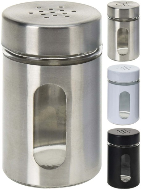 Excellent Houseware Salt & Pepper Set Stainless Steel, Glass