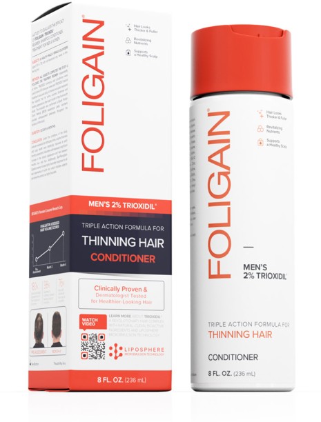 FOLIGAIN Triple Action Conditioner For Thinning Hair For Men with2% Trioxidil Conditioner