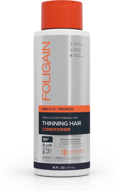 FOLIGAIN Conditioner For Thinning Hair For Men with 2% Trioxidil Conditioner