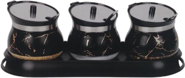 Seasoning Stainless Steel Tea Coffee & Sugar Container  - 100 ml