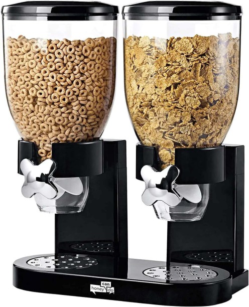 Perfect Dealz Plastic, Stainless Steel Cereal Dispenser  - 2 l