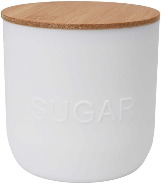 Excellent Plastic, Wooden Tea Coffee & Sugar Container  - 1000 ml