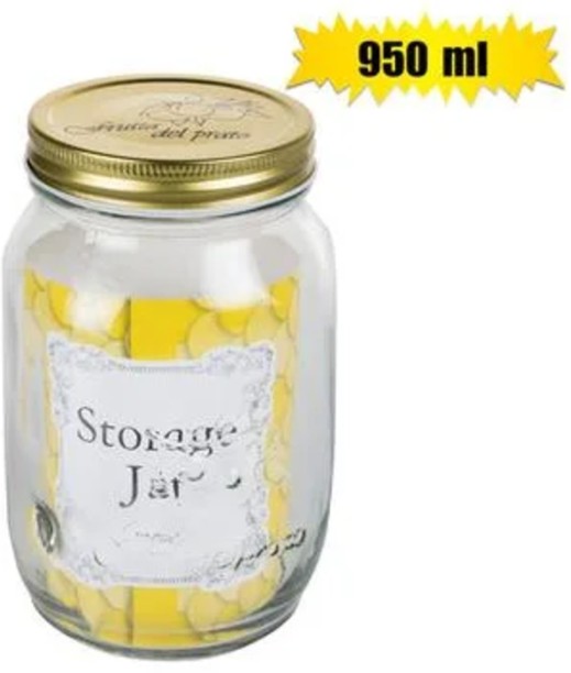 Storage Jar Glass Tea Coffee & Sugar Container  - 950 ml