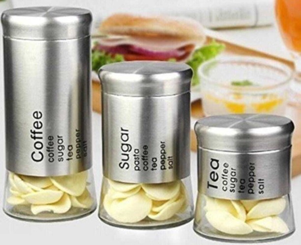 sisa Glass Tea Coffee & Sugar Container  - 1500 ml