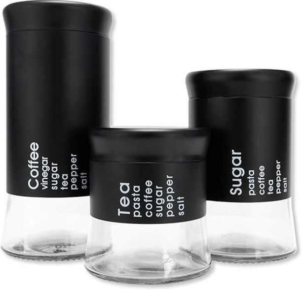 Stainless Steel, Glass Tea Coffee & Sugar Container  - 0 ml