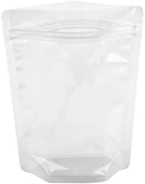 Generic Stand Up Resealable Pouch Bags - Pack of 50 - 165mm x 230mm Plastic Storage Pouch