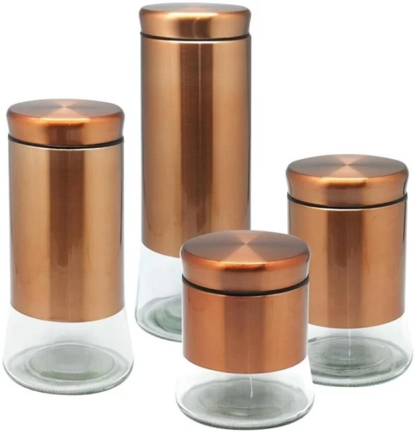 Wobuciko Glass Tea Coffee & Sugar Container  - 500 ml