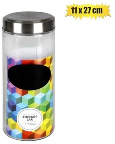 Storage Jar Glass Tea Coffee & Sugar Container  - 1.2 l