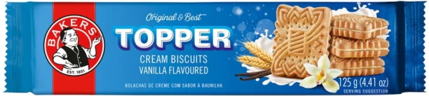 Bakers Topper Vanilla Flavoured Biscuits Cream Filled Biscuit