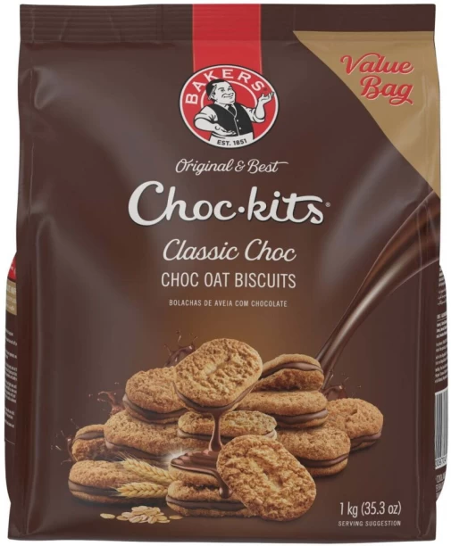 Bakers Classic Choc Oat Biscuits Cream Filled Biscuit
