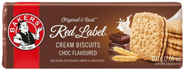Bakers Red Label Choc Flavoured Biscuits Cream Filled Biscuit