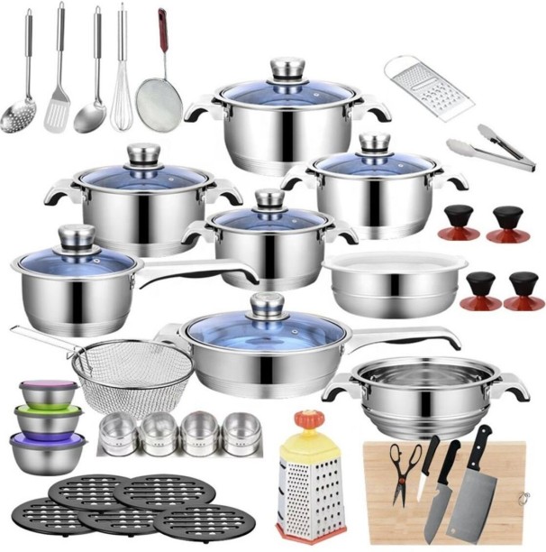 SMTE Layer Thermal Bottom Steel Cookware Set