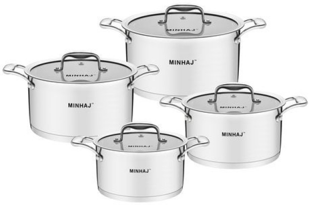 Minhaj MHJ Non-Stick Coated Stainless Steel Cookware Set