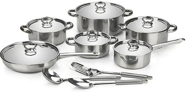 SMTE 94745408 Stainless Steel Cookware Set