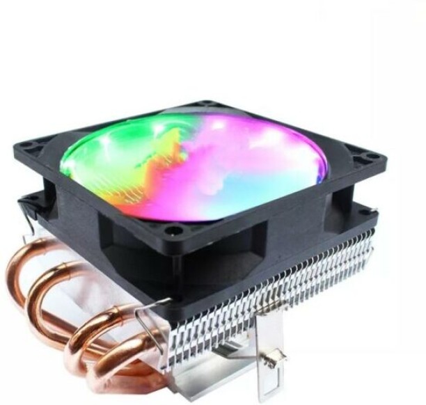 Super electronics XF0286 Computer Radiator 9-Turns External Luminous Multicolor -Blow Down 4 Tube Cooler