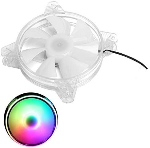 Super electronics XF0242 Computer Cooling Fan 1300RPM 120mm Silent RGB Fan with Sleeve Bearing Cooler