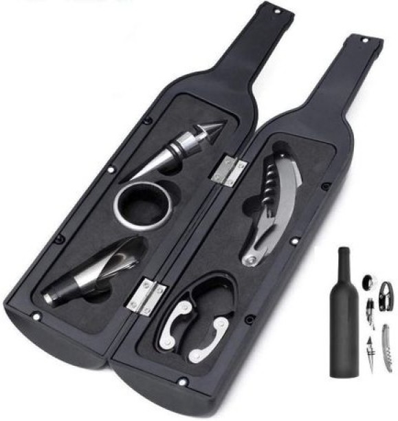 High Sale Product 9878 Black Stainless Steel Twisting Pull Corkscrew