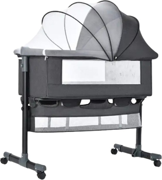 PrimePickSA Multifunctional Bedside Sleeper Baby Bed Crib BB-32 – Co-Sleeper, Adjustable Height, Mosquito Net & Storage for SA Parents Cot